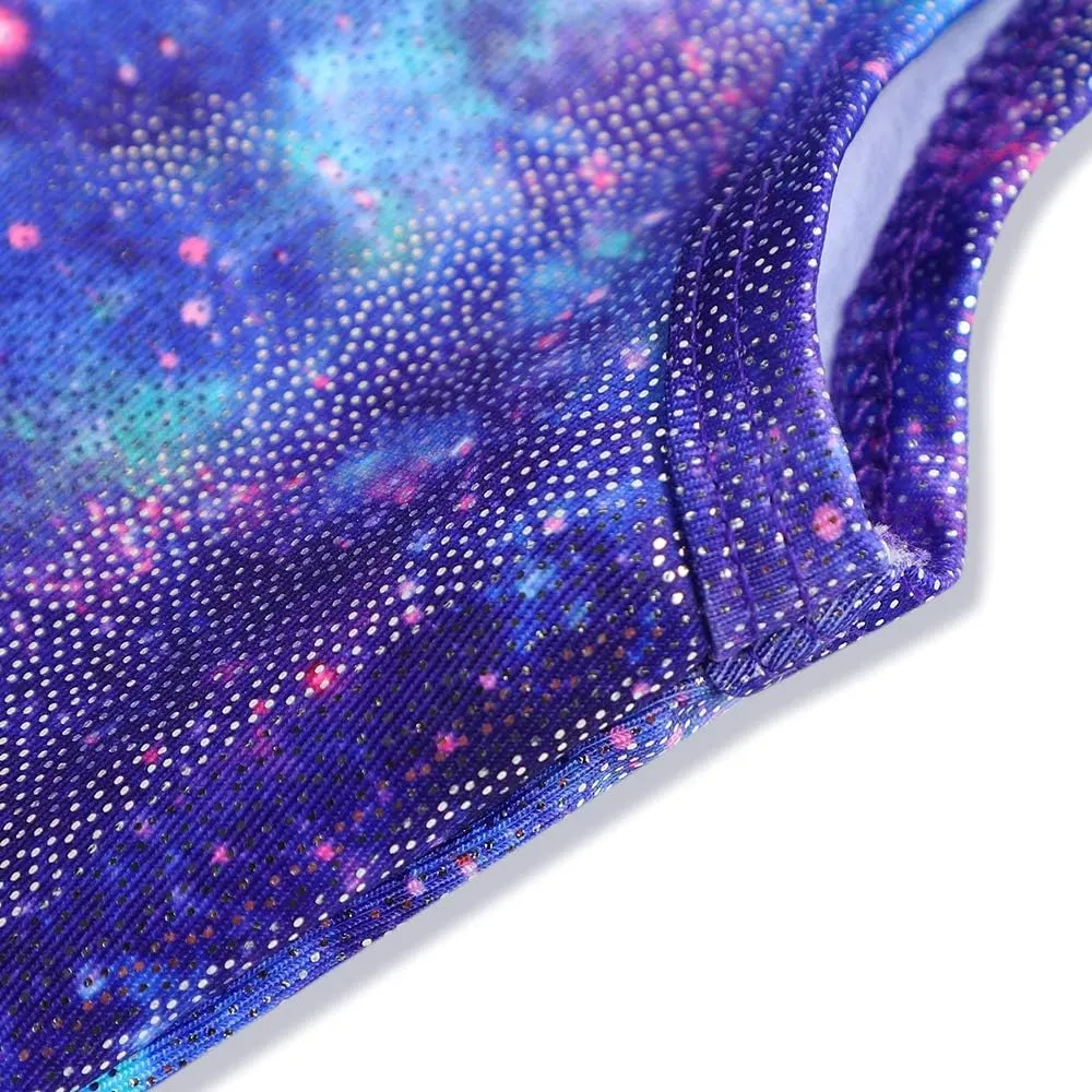HOZIY Gymnastics Leotards for Girls with Shorts Toddlers Biketards Rainbow Unicorn Dinosaur Mermaid Leopard Flower Galaxy