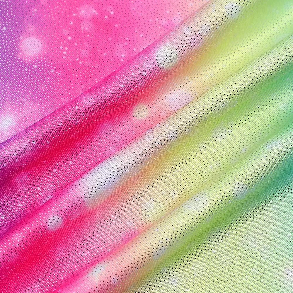 HOZIY Gymnastics Leotards for Girls with Shorts Toddlers Biketards Rainbow Unicorn Dinosaur Mermaid Leopard Flower Galaxy