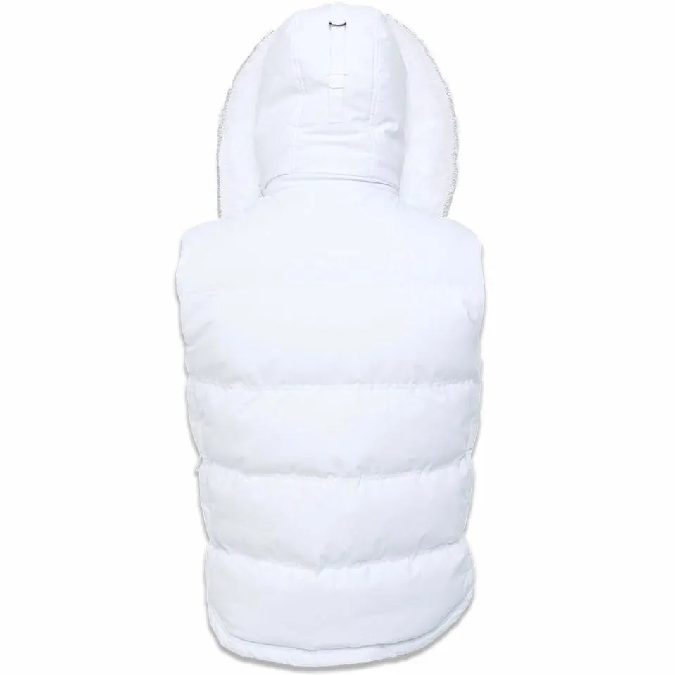 Jordan Craig Yukon White Puffer Vest with Fur Lining - Model 9371V