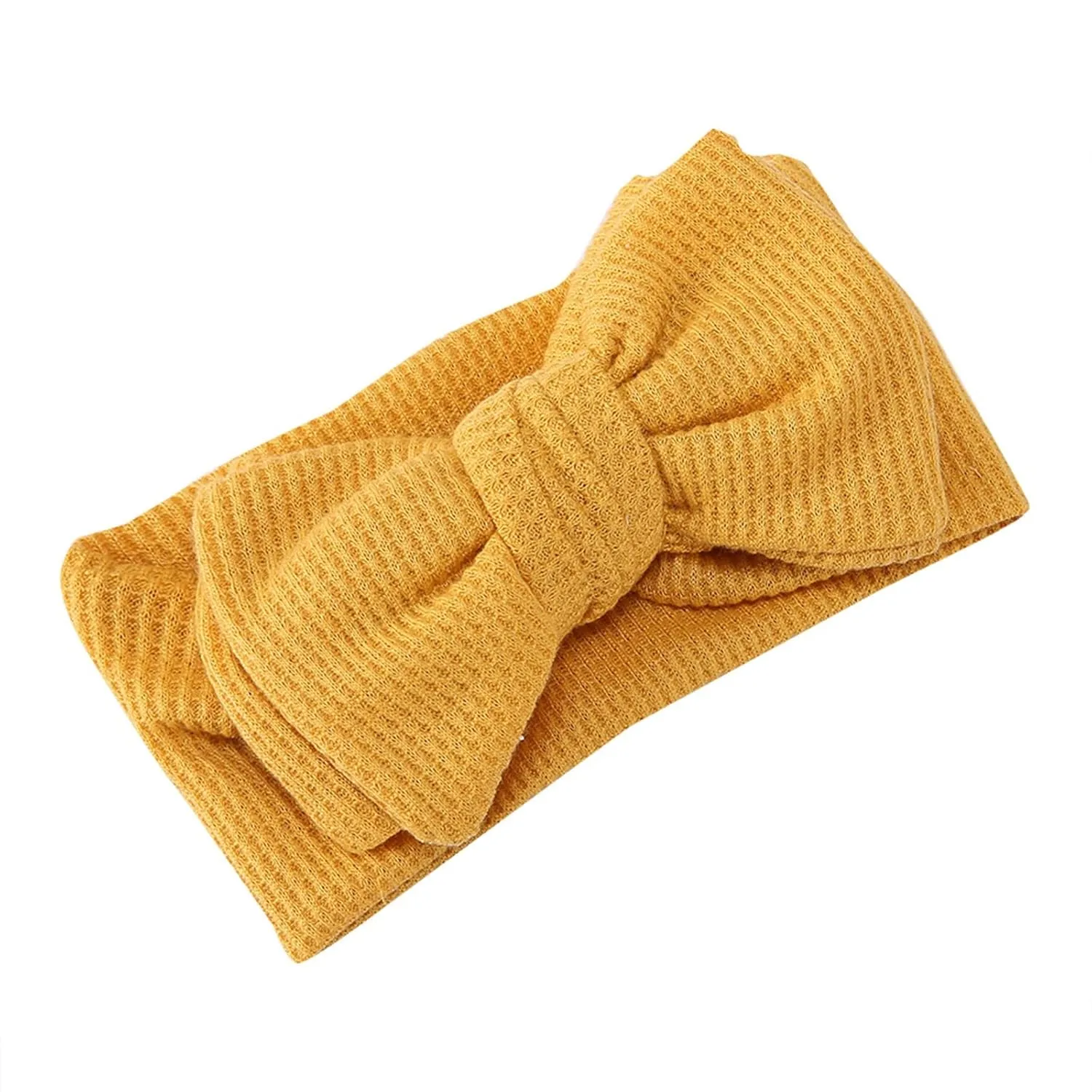 KAGAYD Girls Headbands For Hair Infants And Toddlers Oversized Bow Headband Children's Knitted Knotted Headband (C, One Size)