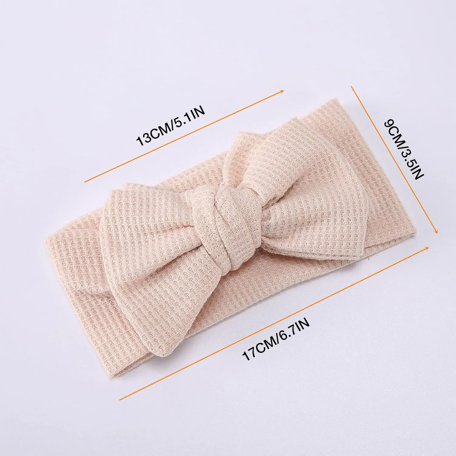 KAGAYD Girls Headbands For Hair Infants And Toddlers Oversized Bow Headband Children's Knitted Knotted Headband (D, One Size)