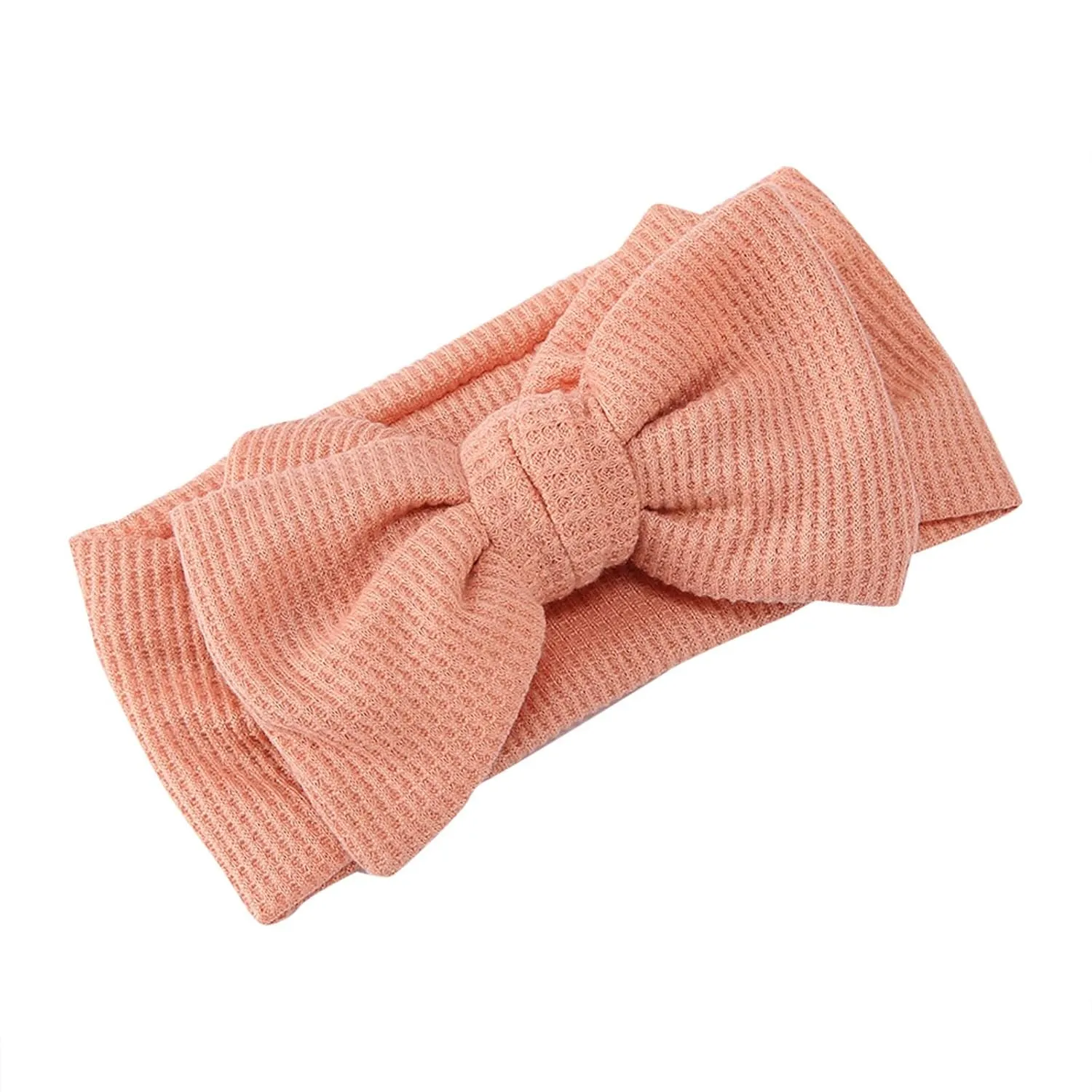 KAGAYD Girls Headbands For Hair Infants And Toddlers Oversized Bow Headband Children's Knitted Knotted Headband (D, One Size)