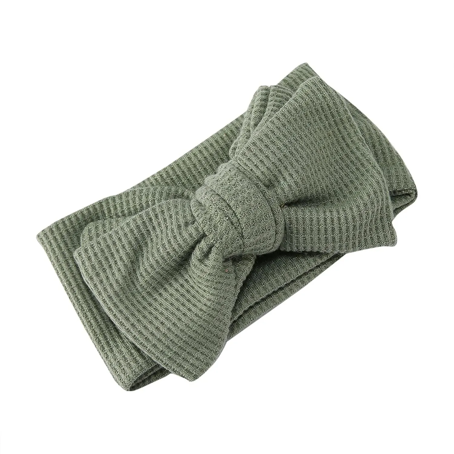 KAGAYD Girls Headbands For Hair Infants And Toddlers Oversized Bow Headband Children's Knitted Knotted Headband (F, One Size)