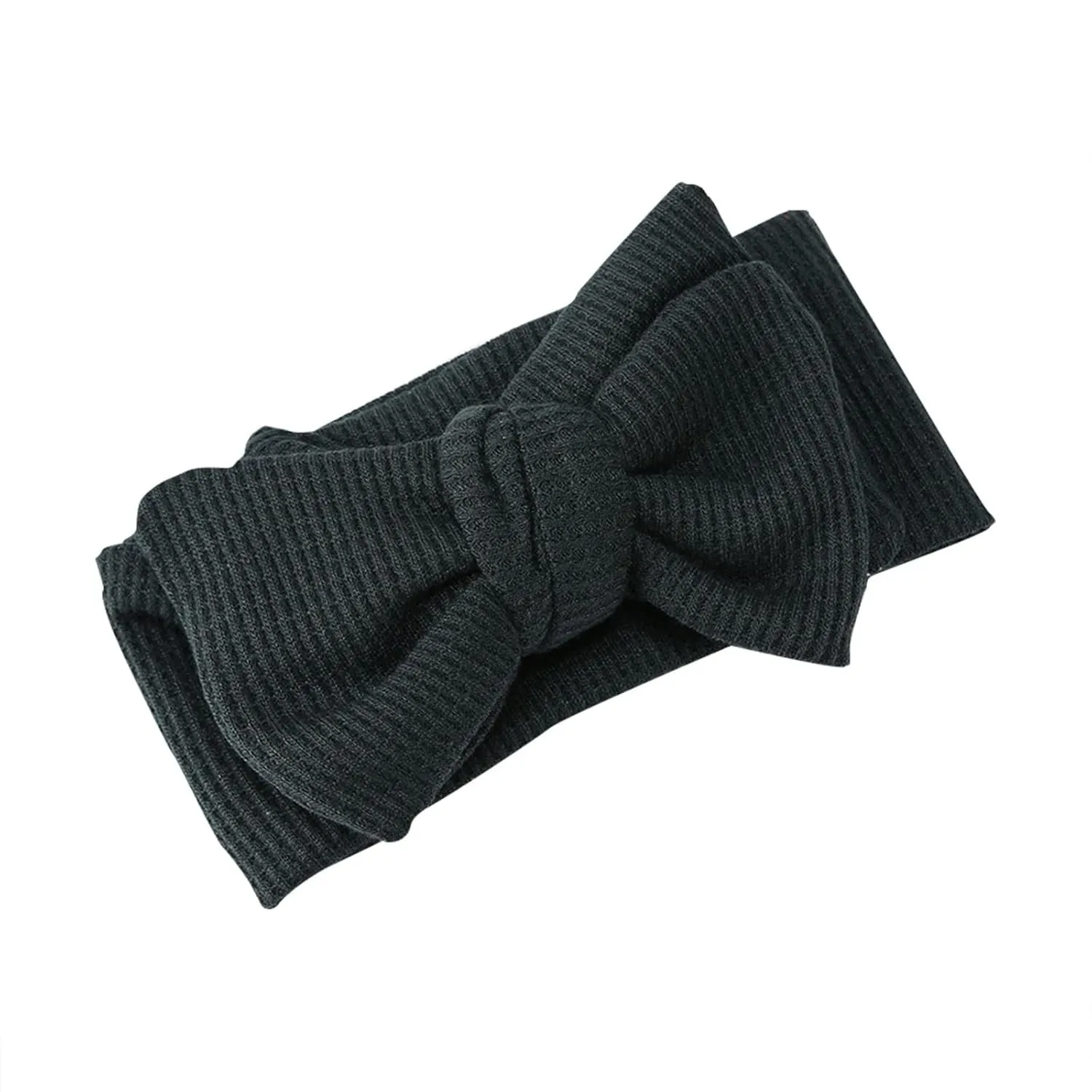 KAGAYD Girls Headbands For Hair Infants And Toddlers Oversized Bow Headband Children's Knitted Knotted Headband (G, One Size)
