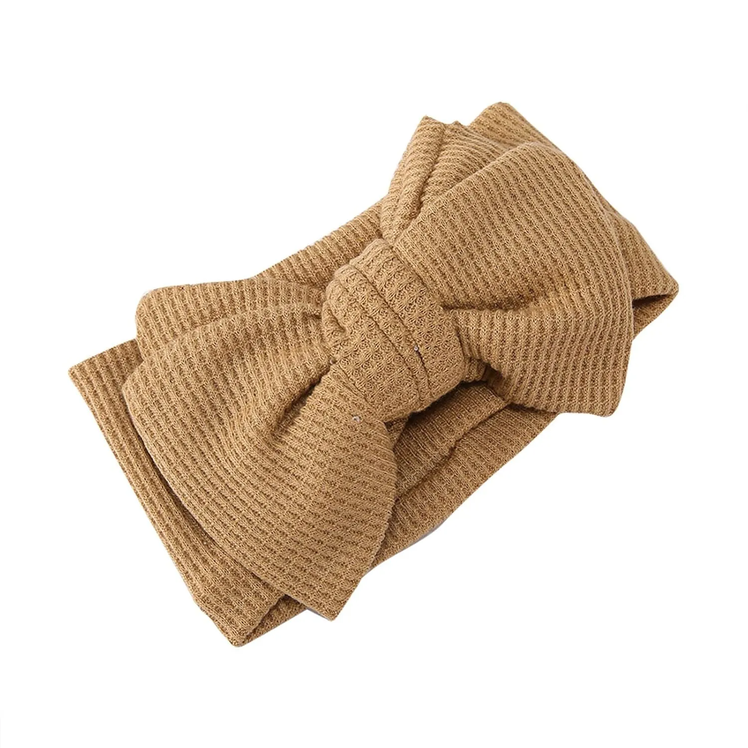 KAGAYD Girls Headbands For Hair Infants And Toddlers Oversized Bow Headband Children's Knitted Knotted Headband (H, One Size)