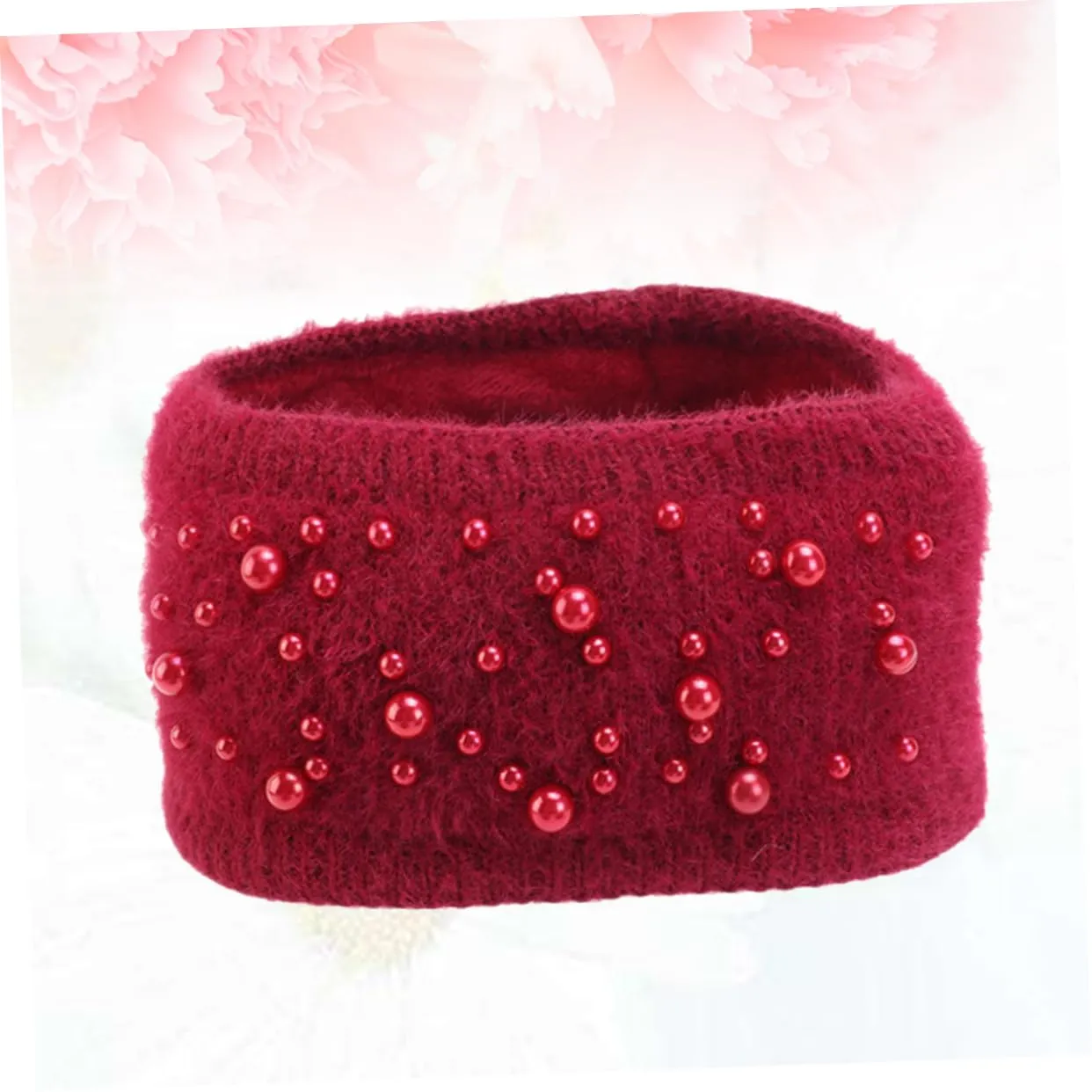 KESYOO Ladies Headbands crochet head wraps knitted head scarf knitted hair band women knotted hair band elastic hairband pearl hair ties knitted headwrap headband women's double layer
