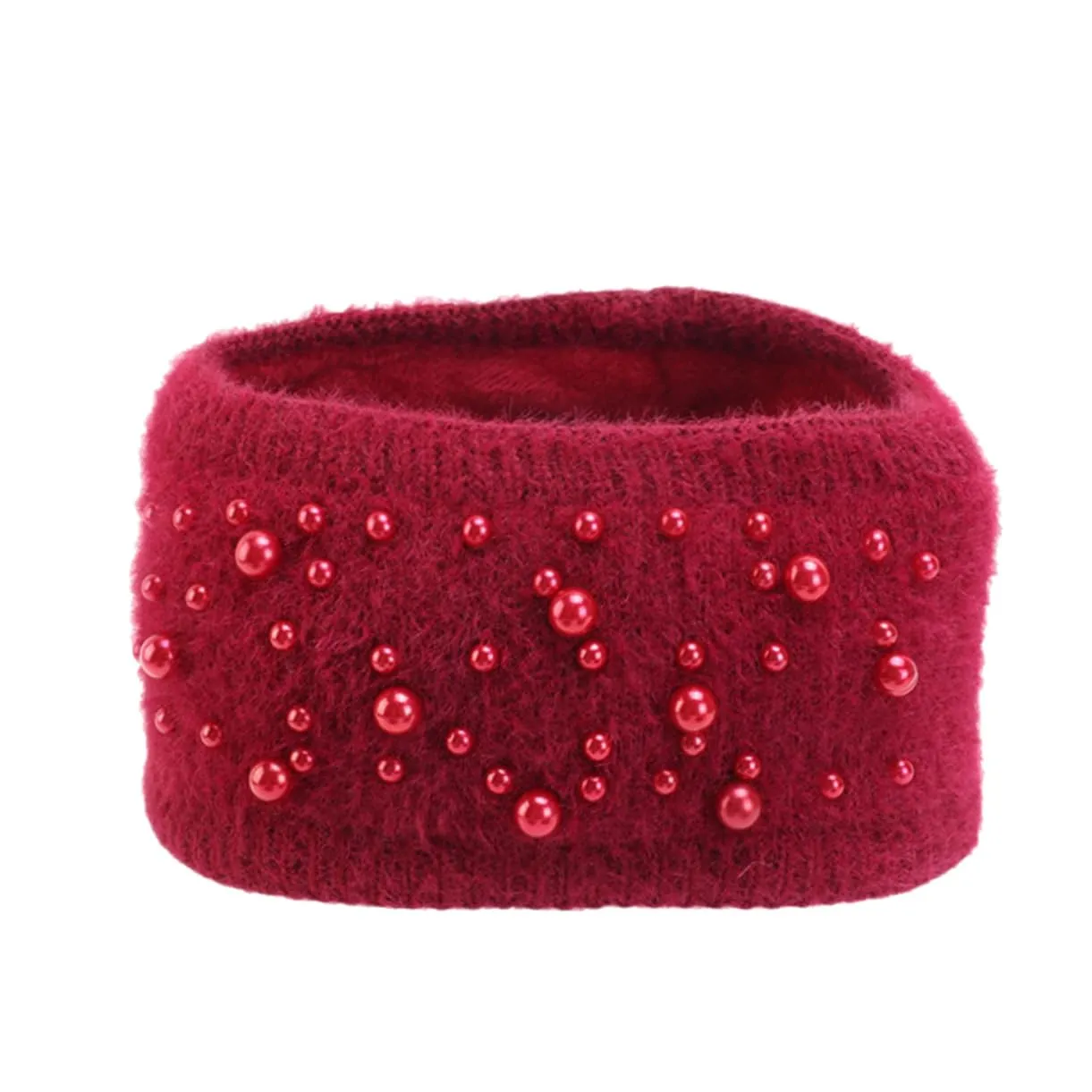 KESYOO Ladies Headbands crochet head wraps knitted head scarf knitted hair band women knotted hair band elastic hairband pearl hair ties knitted headwrap headband women's double layer