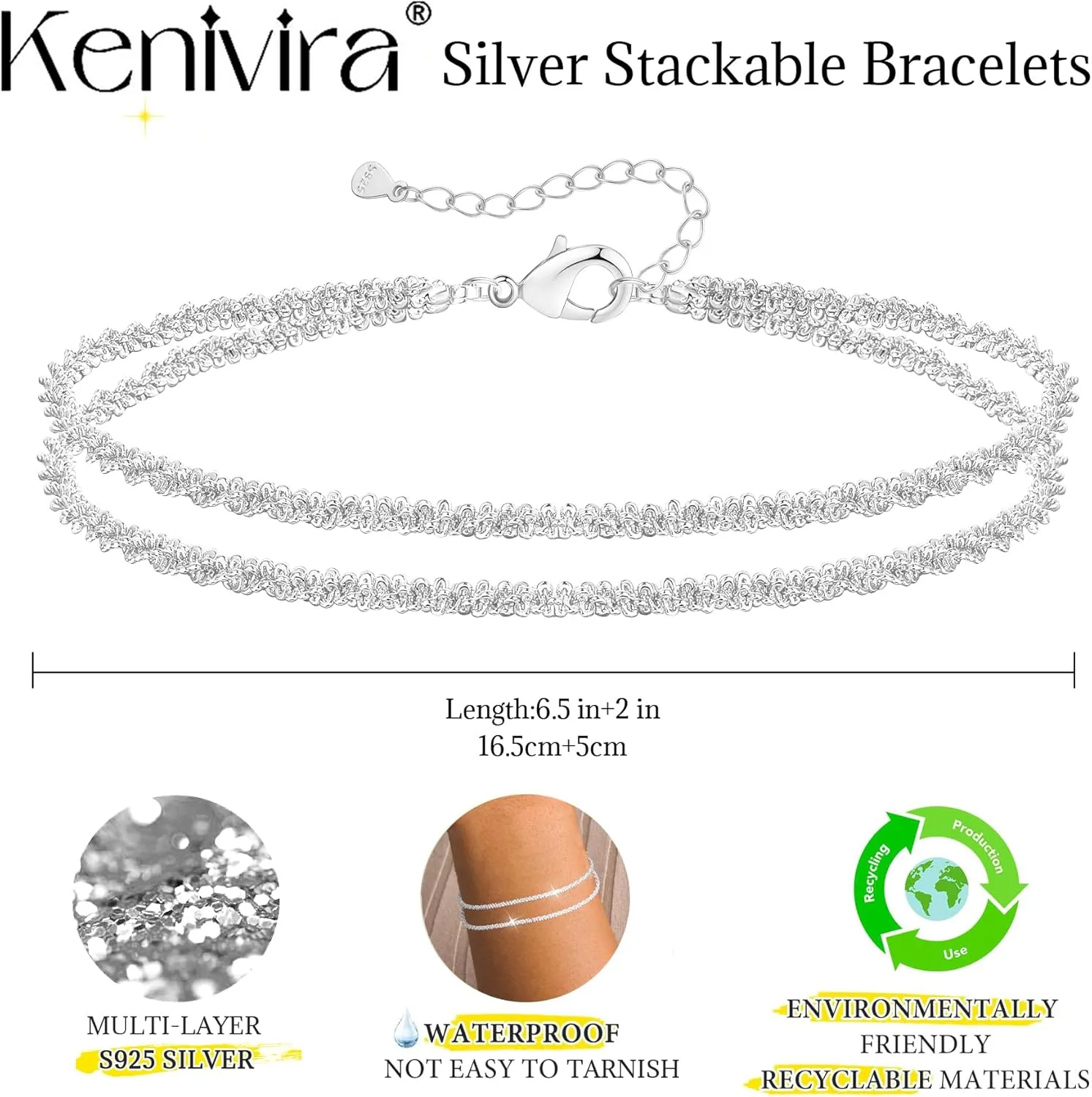 Layered Bracelets for Women,Dainty 14K Gold Plated Bracelets Stack,Link Chain Bracelet Stackable Non Tarnish Jewelry Gifts for Women
