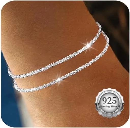 Layered Bracelets for Women,Dainty 14K Gold Plated Bracelets Stack,Link Chain Bracelet Stackable Non Tarnish Jewelry Gifts for Women