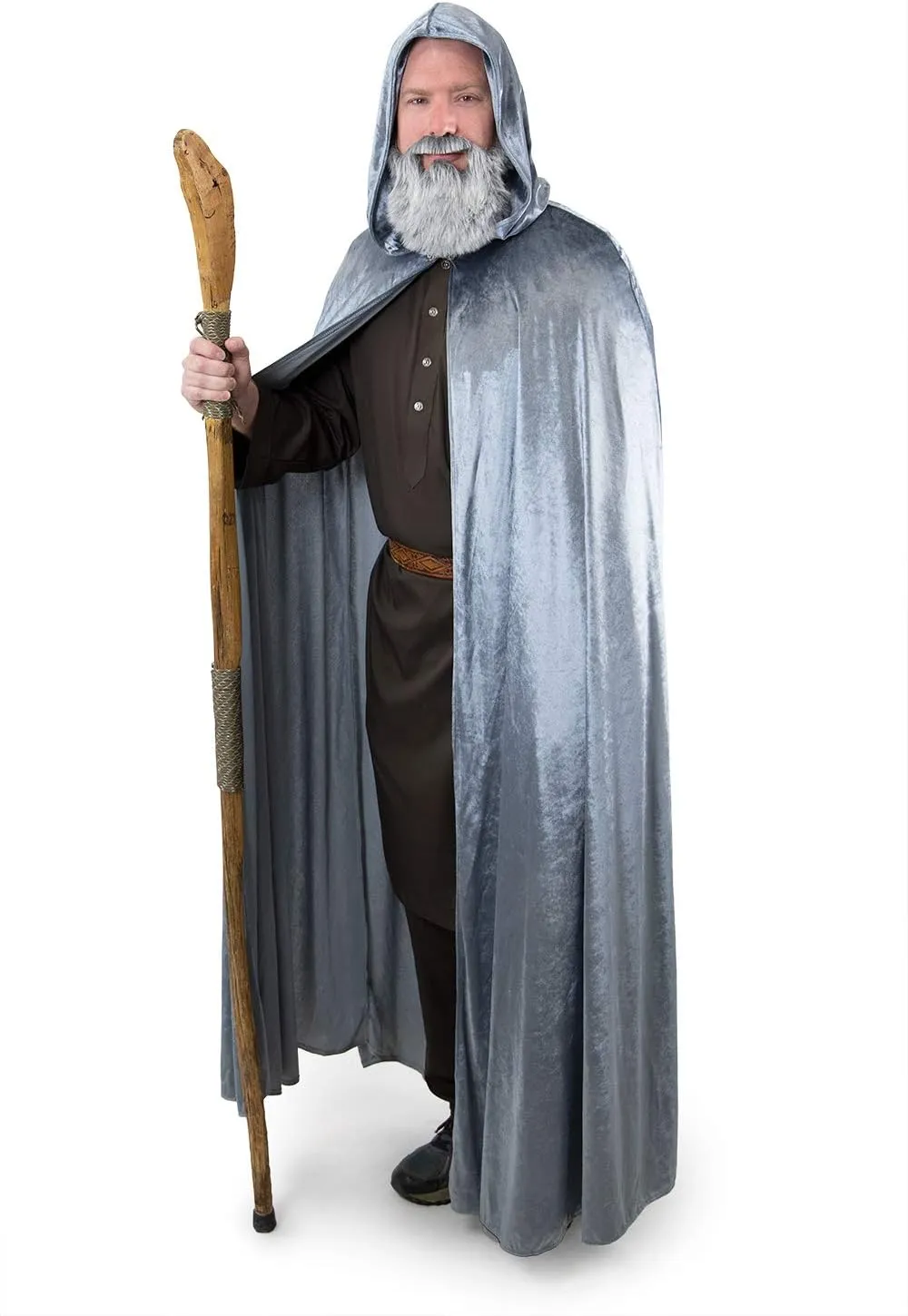 Little Adventures Deluxe Velvet Adult Cloak Cape with Lined Hood - Machine Washable Durable Cosplay Party Costume