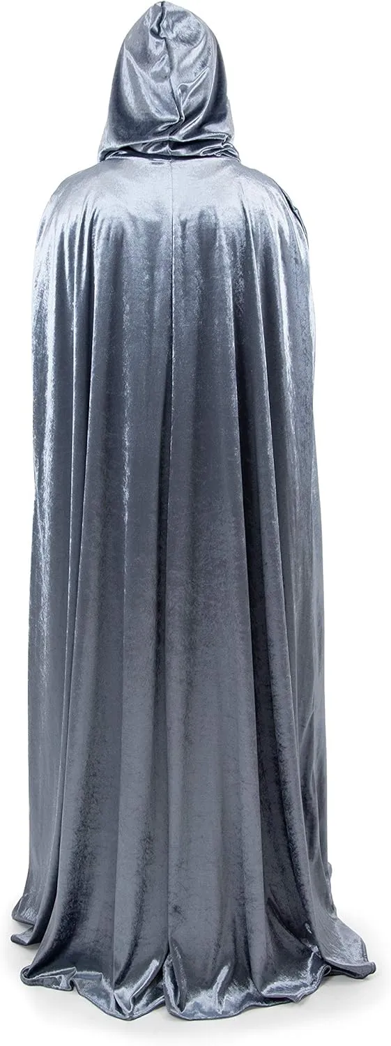Little Adventures Deluxe Velvet Adult Cloak Cape with Lined Hood - Machine Washable Durable Cosplay Party Costume