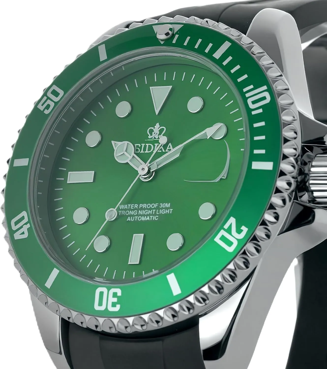 Men's Automatic Mechanical Watch - Submarine series - Date Calendar, Luminous Hands and Markers, Exhibition Caseback, Water-Resistant, Self-Winding, Use Japan-made [MIYOTA] Movement - Reliable, Sport, 43mm