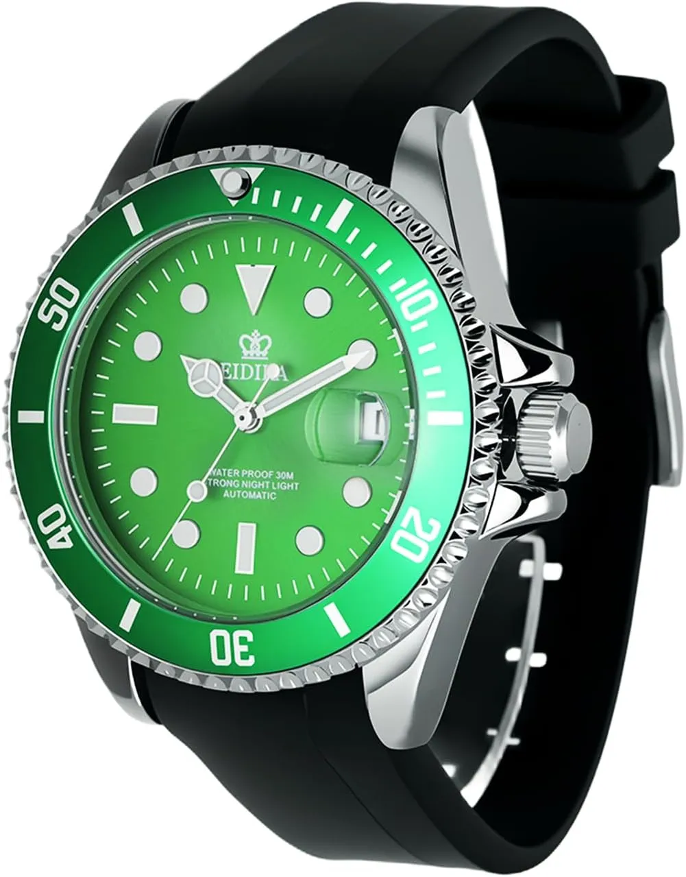 Men's Automatic Mechanical Watch - Submarine series - Date Calendar, Luminous Hands and Markers, Exhibition Caseback, Water-Resistant, Self-Winding, Use Japan-made [MIYOTA] Movement - Reliable, Sport, 43mm