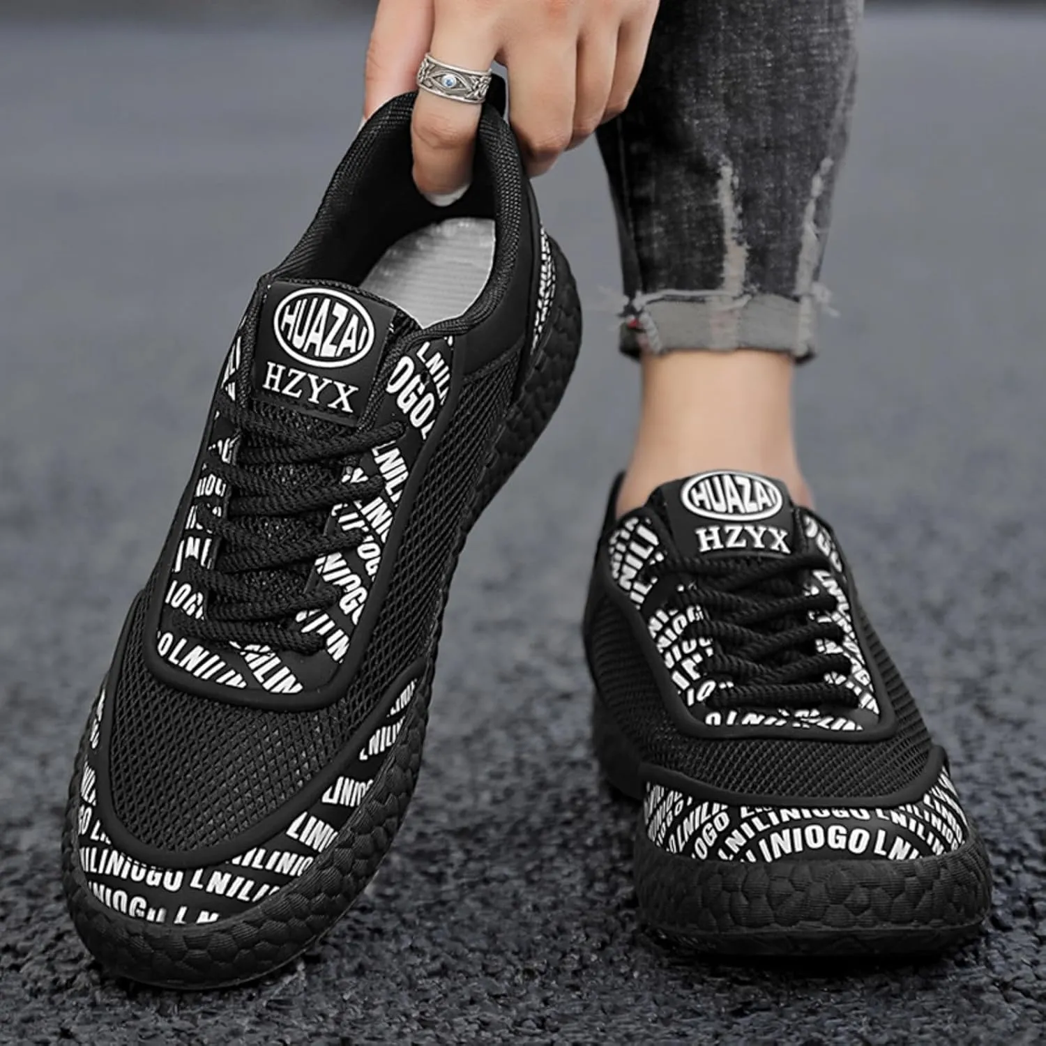 Men's Casual Fashion Sandals: Stretchy Mesh Upper, Breathable & Lightweight. Ideal for Outdoor Hiking, Athletic & Walking.