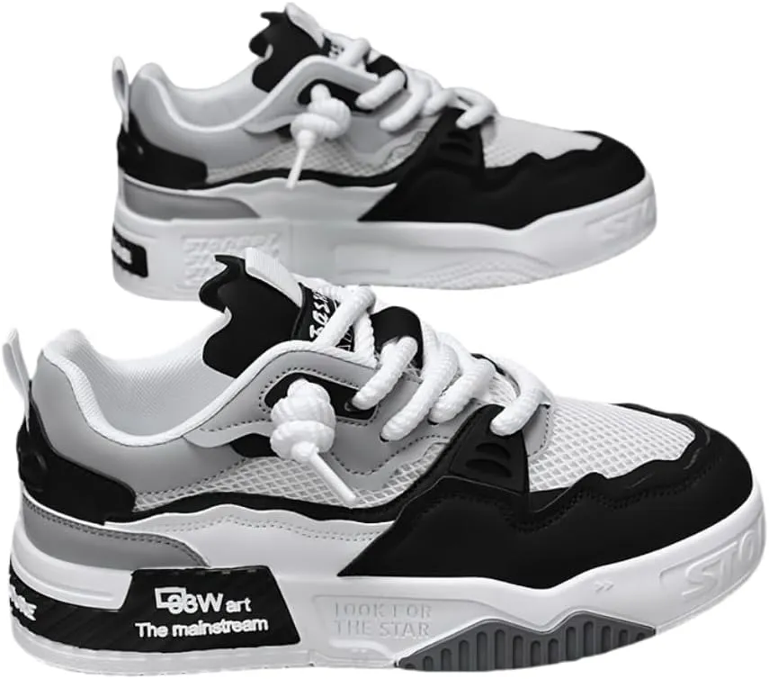 Men's Fashion Sneakers - Casual Shoes with Mesh Upper, Breathable Design for Travel, Outdoor Walks & All-Season Wear