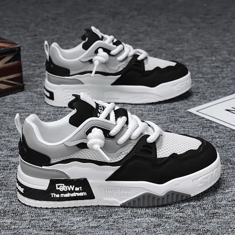 Men's Fashion Sneakers - Casual Shoes with Mesh Upper, Breathable Design for Travel, Outdoor Walks & All-Season Wear
