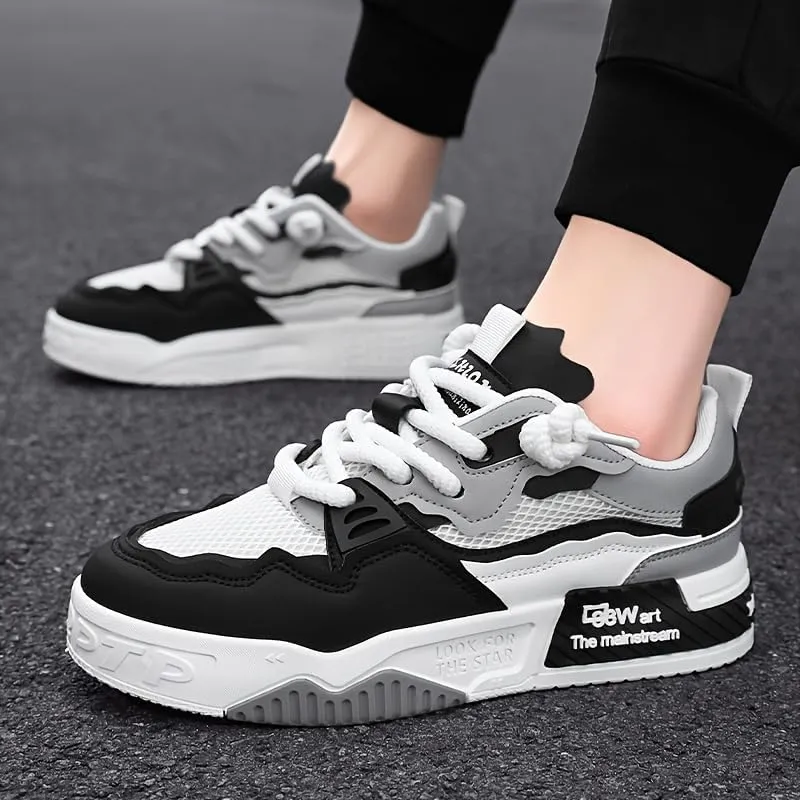 Men's Fashion Sneakers - Casual Shoes with Mesh Upper, Breathable Design for Travel, Outdoor Walks & All-Season Wear