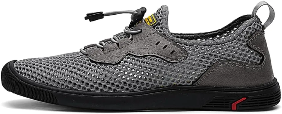 Men's Mesh Breathable Walking Shoes Outdoor Lightweight Slip-on Mesh Casual Shoes Hiking Shoes