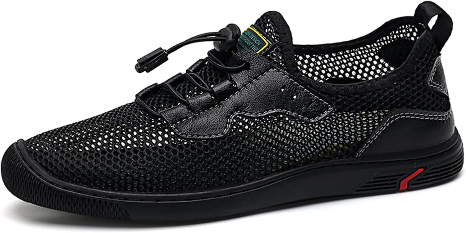 Men's Mesh Breathable Walking Shoes Outdoor Lightweight Slip-on Mesh Casual Shoes Hiking Shoes