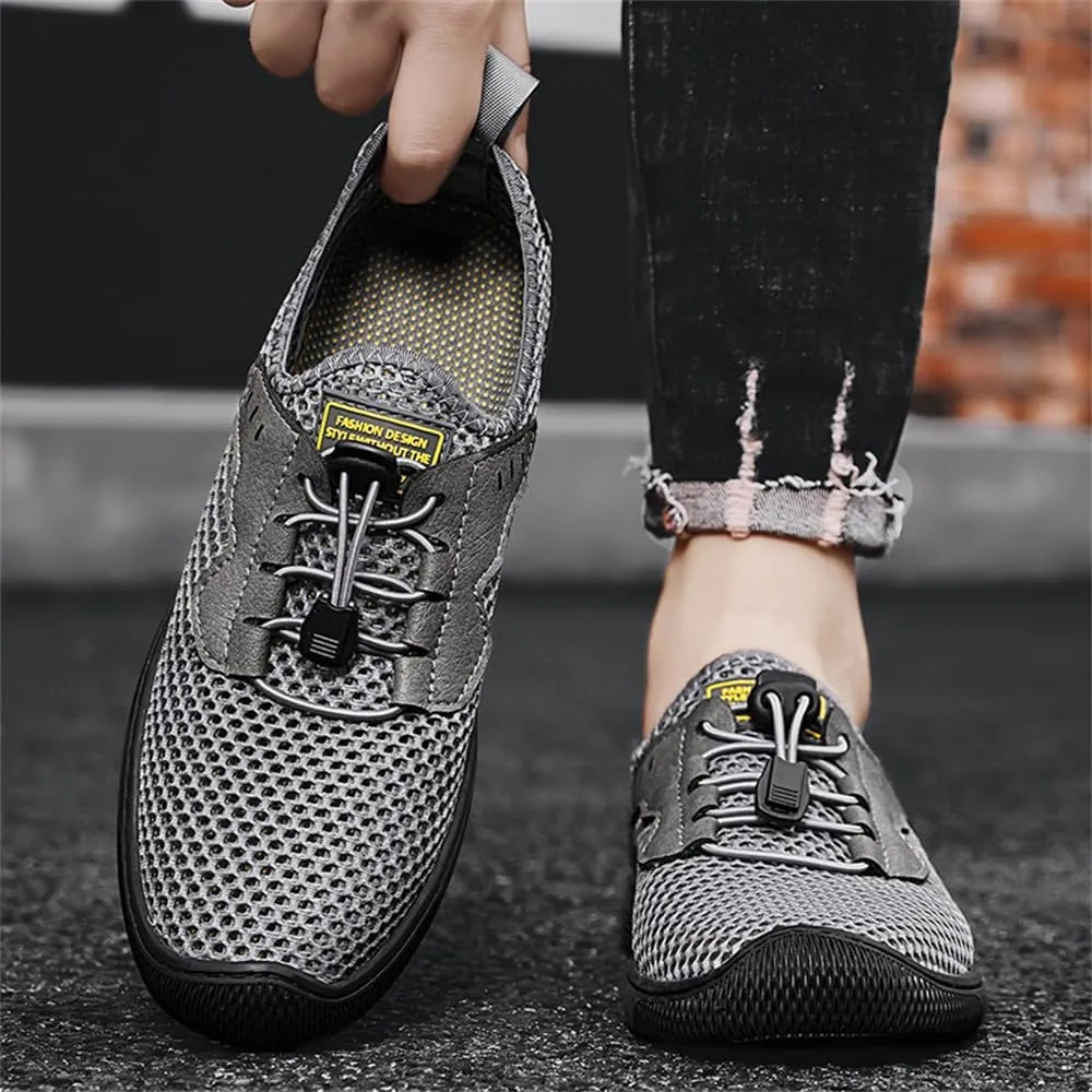 Men's Mesh Breathable Walking Shoes Outdoor Lightweight Slip-on Mesh Casual Shoes Hiking Shoes