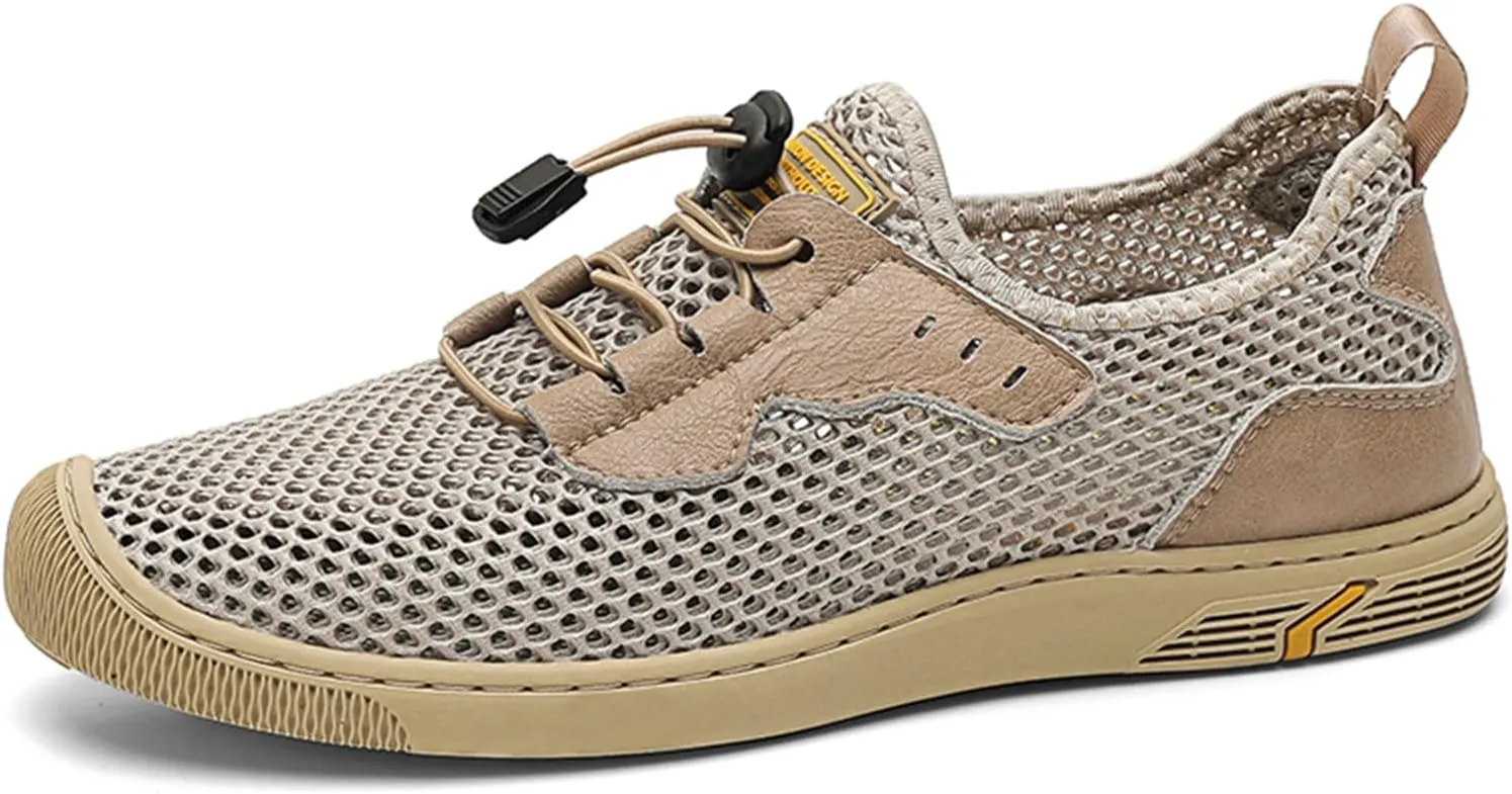Men's Mesh Breathable Walking Shoes Outdoor Lightweight Slip-on Mesh Casual Shoes Hiking Shoes