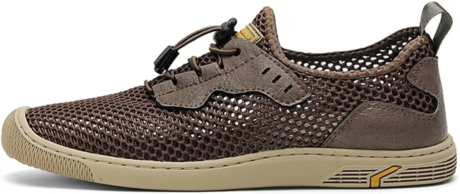Men's Mesh Breathable Walking Shoes Outdoor Lightweight Slip-on Mesh Casual Shoes Hiking Shoes