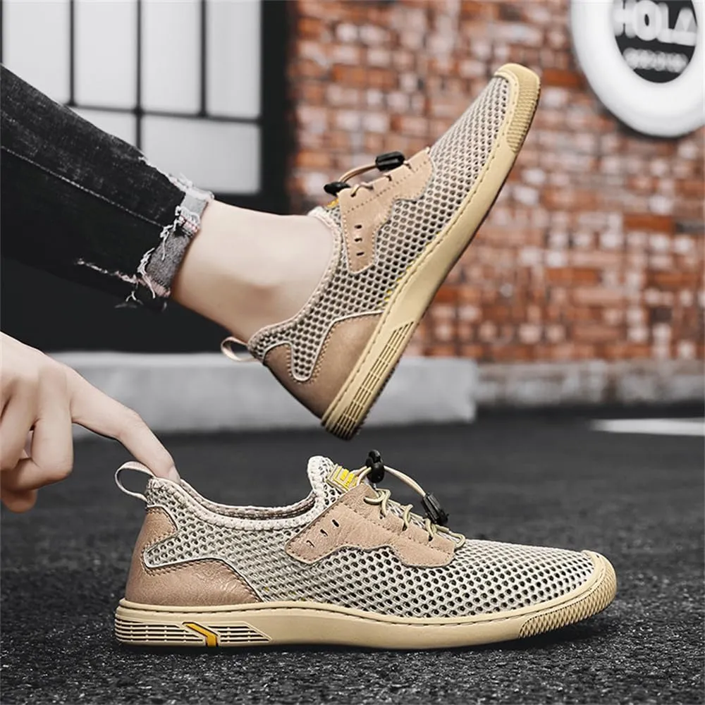 Men's Mesh Breathable Walking Shoes Outdoor Lightweight Slip-on Mesh Casual Shoes Hiking Shoes