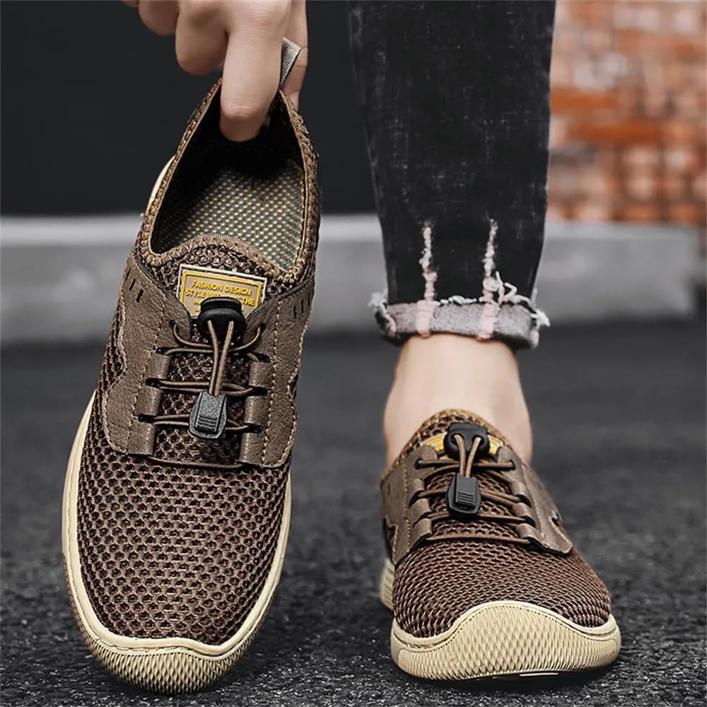 Men's Mesh Breathable Walking Shoes Outdoor Lightweight Slip-on Mesh Casual Shoes Hiking Shoes