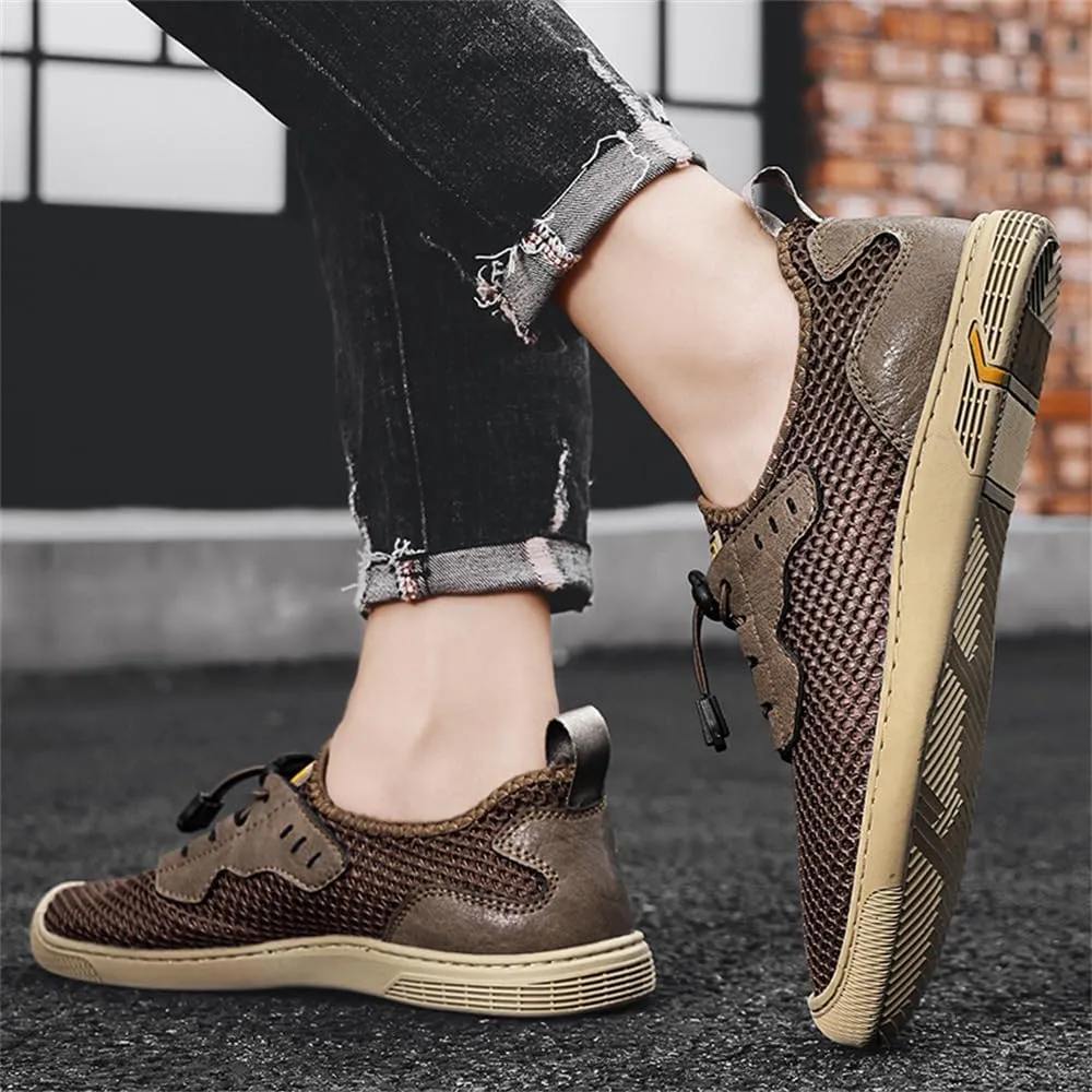 Men's Mesh Breathable Walking Shoes Outdoor Lightweight Slip-on Mesh Casual Shoes Hiking Shoes