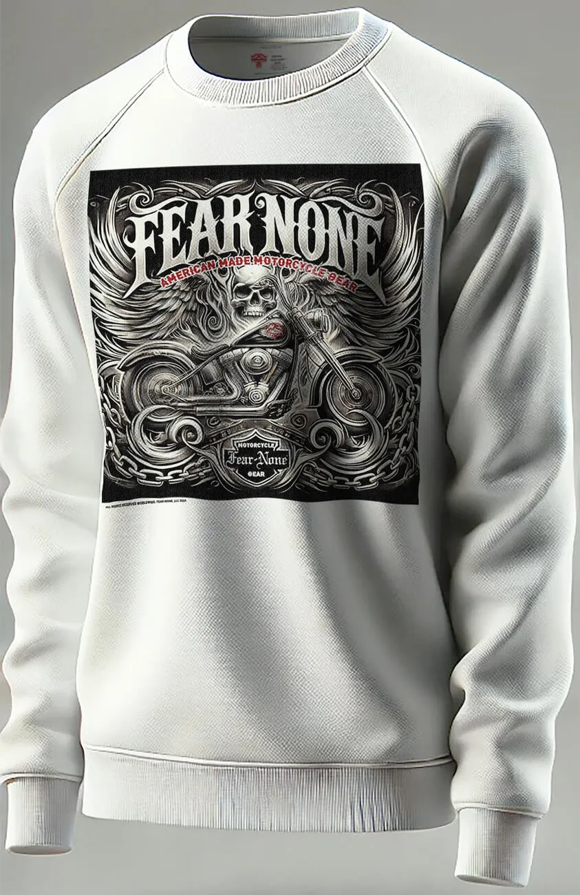 Men's "Steel Skull Wall" rider thick sweatshirt