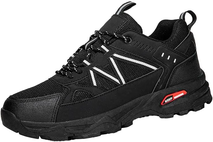 Men's Trail Running Shoes Hiking Shoes Breathable Mesh Upper Lace-Up Travel Shoes