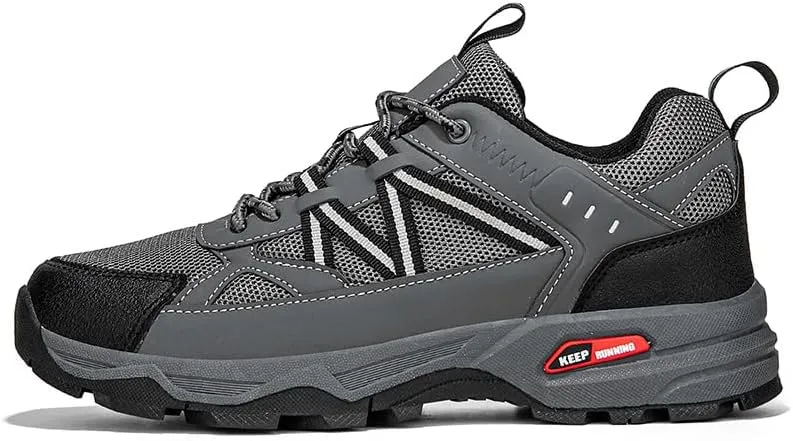 Men's Trail Running Shoes Hiking Shoes Breathable Mesh Upper Lace-Up Travel Shoes