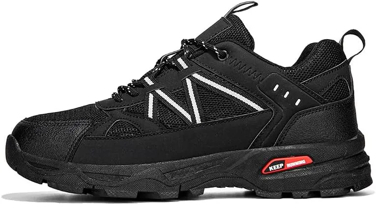 Men's Trail Running Shoes Hiking Shoes Breathable Mesh Upper Lace-Up Travel Shoes
