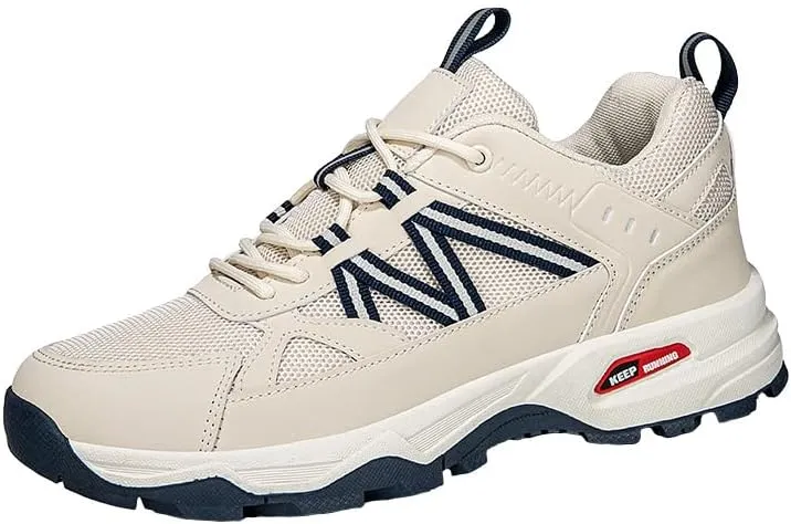 Men's Trail Running Shoes Hiking Shoes Breathable Mesh Upper Lace-Up Travel Shoes