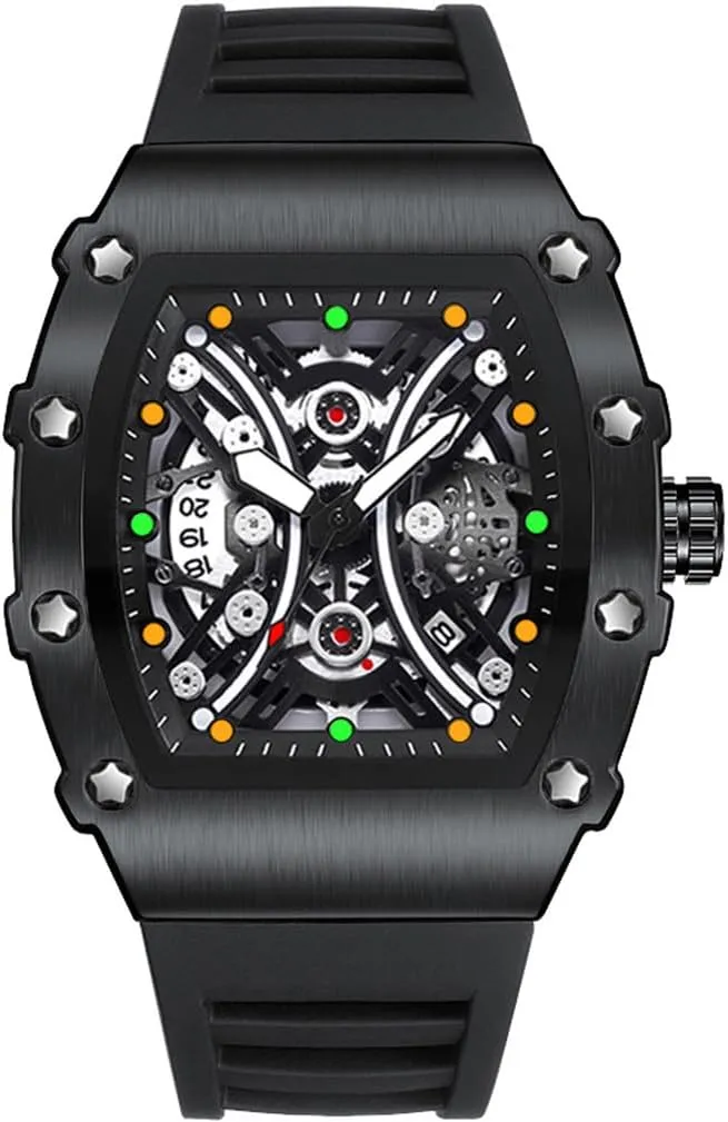Mens Watch Luminous Tonneau Quartz Watch