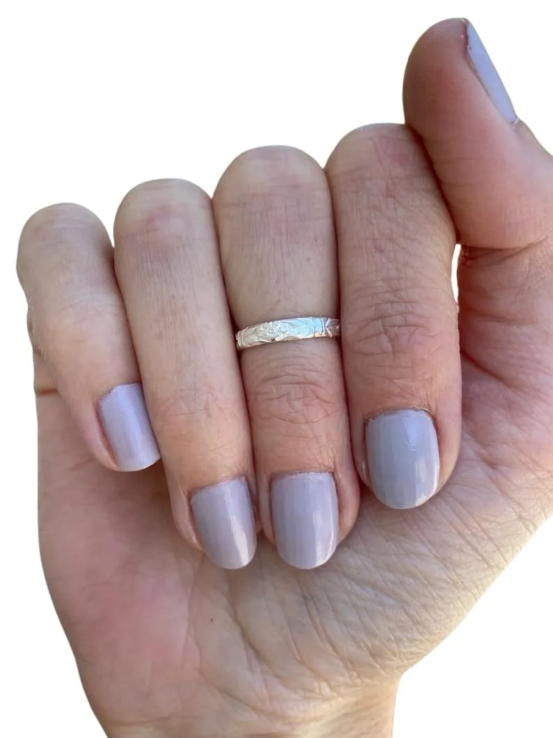 Midi rings  Sterling silver knuckle ring  Pattered stacking ring  Midi ring  Silver ring (1)
