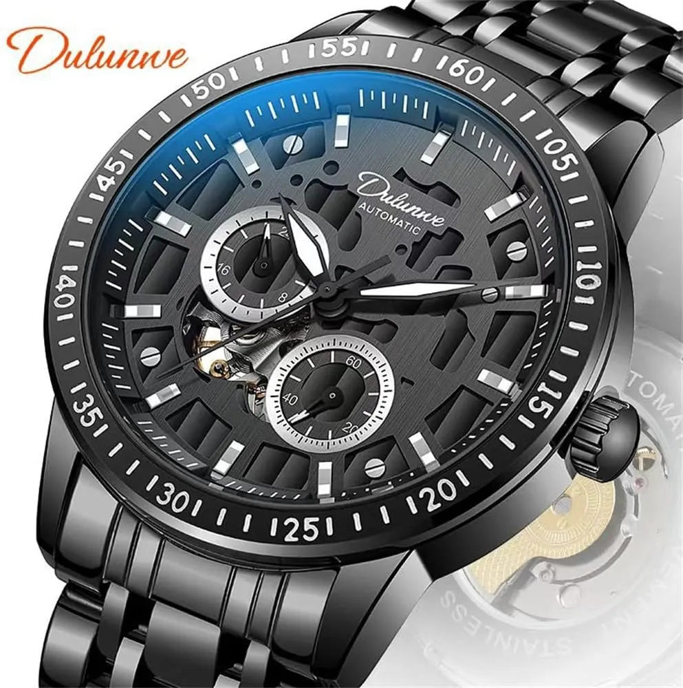 New Skeleton Business Mens Mechanical Watch Fashion Waterproof Luminous Automatic Man Watches Relogio Masculino