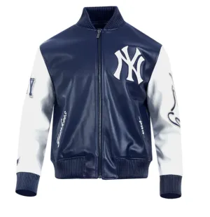 New York Yankees All Navy Leather Jacket