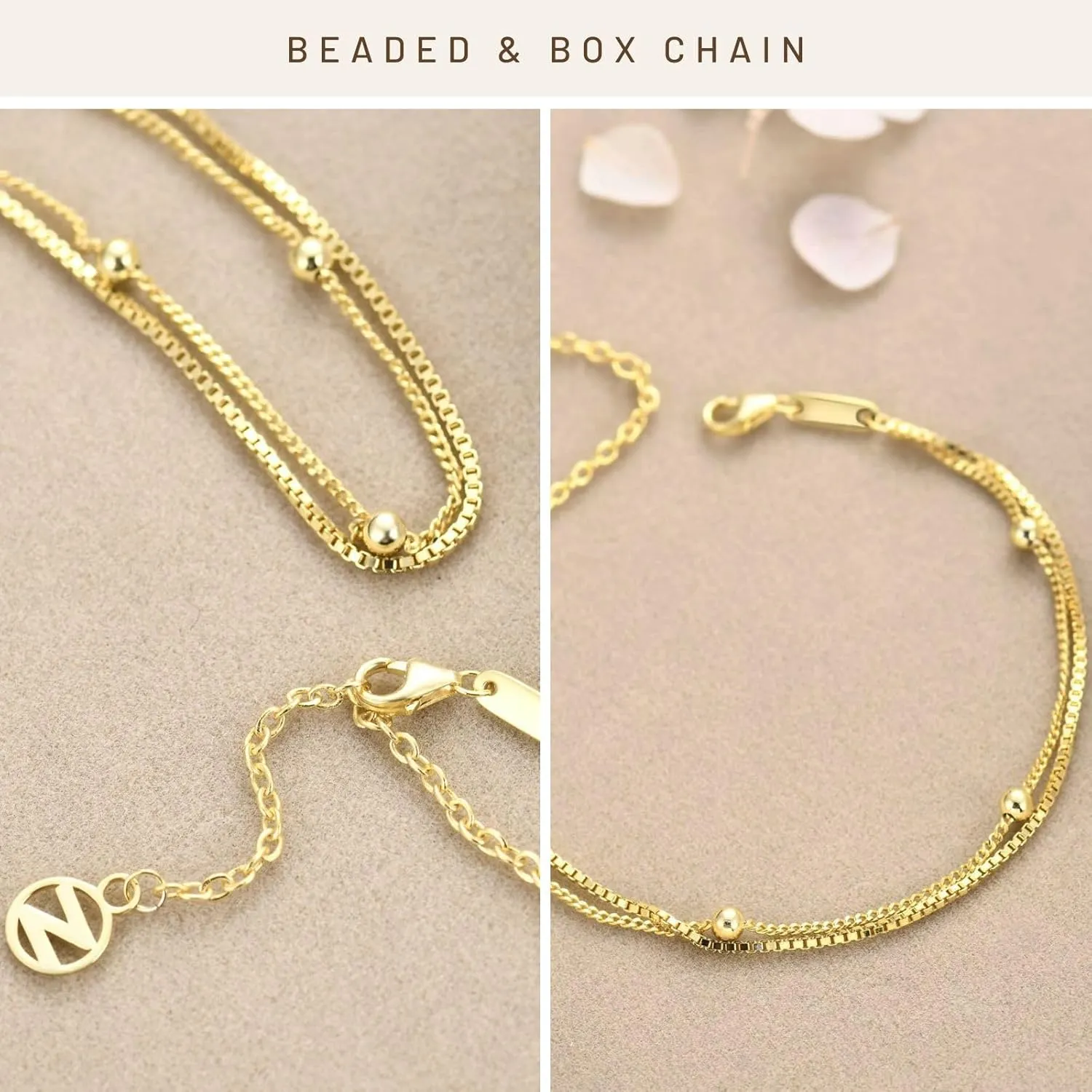 NOKMIT Solid 925 Sterling Silver Bracelets for Women, Dainty Interlocking Circles Cubic Zirconia Adjustable Chain Bracelet, Trendy Stackable Link Bracelets, Simple Cute Jewelry Gifts