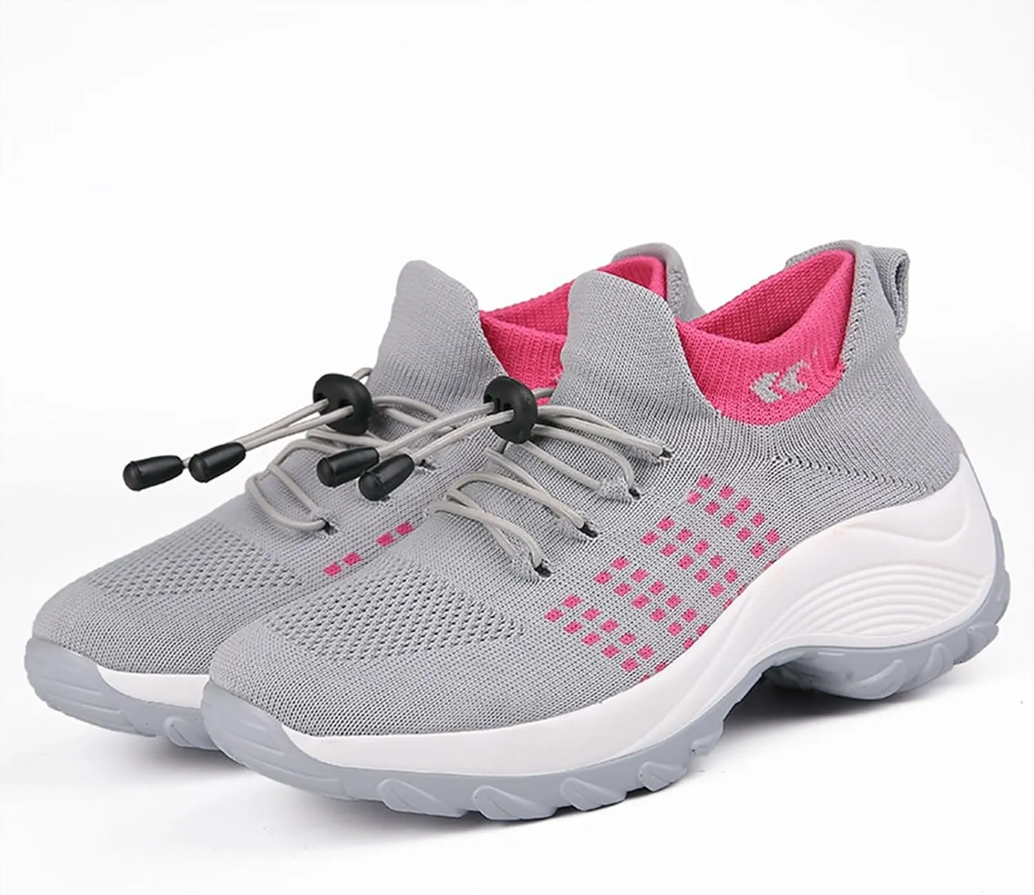 Orthopedic Shoes for Women Slip On Mesh Upper Walking Shoes Breathable Comfortable Casual Wedge Platform Non-Slip Sneakers