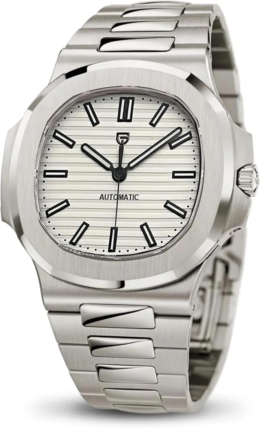 Pagani Design Men's Automatic Watch, Automatic Chronograph, Business Watch, Men's Stainless Steel Bracelet, Sapphire Watch, 100M Water Resistant, ST16 Automatic Movement