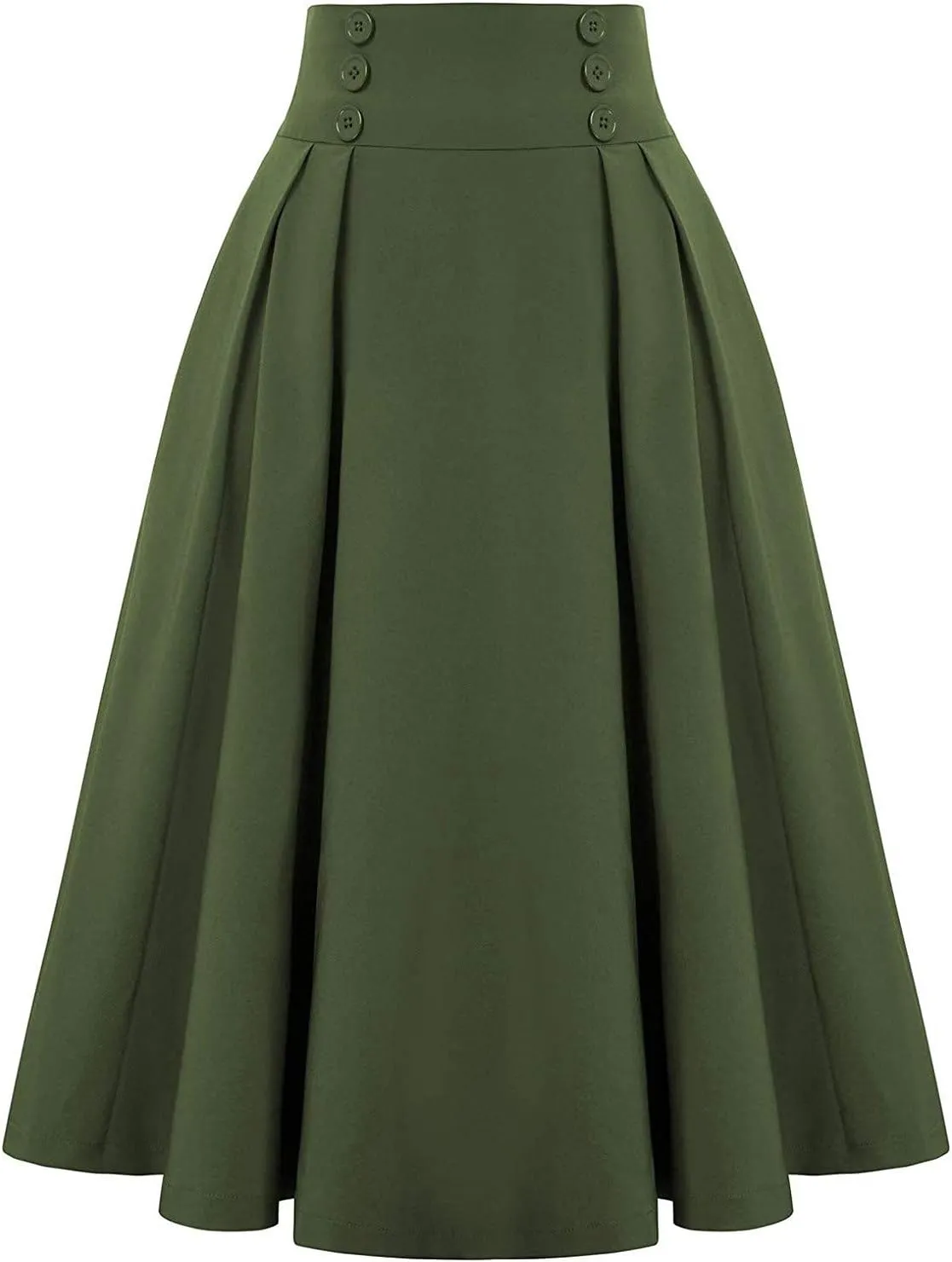 Pleated Skirts for Women Elegant A-Line Midi Basic Skirts Teen Girls School Uniform Cheerleader Skirts Skater Skirt