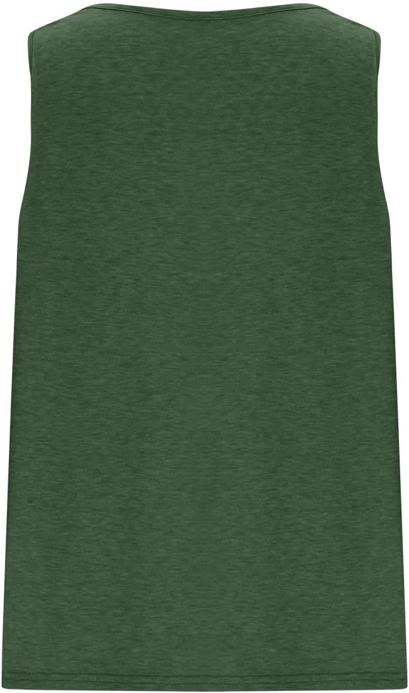 Plus Size Tank Top for Women 2025 Summer V Neck Sleeveless T-Shirts Casual Solid Flowy Button Down Tunics Shirts