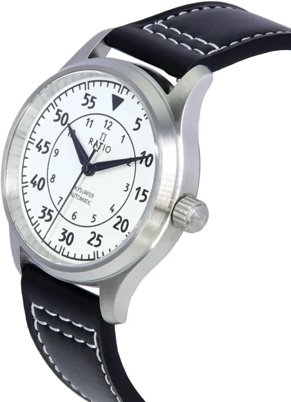 RATIO Pilot Style Watches Analog Japanese Automatic 200M Water Resistant Casual Formal Wear Watch for Men