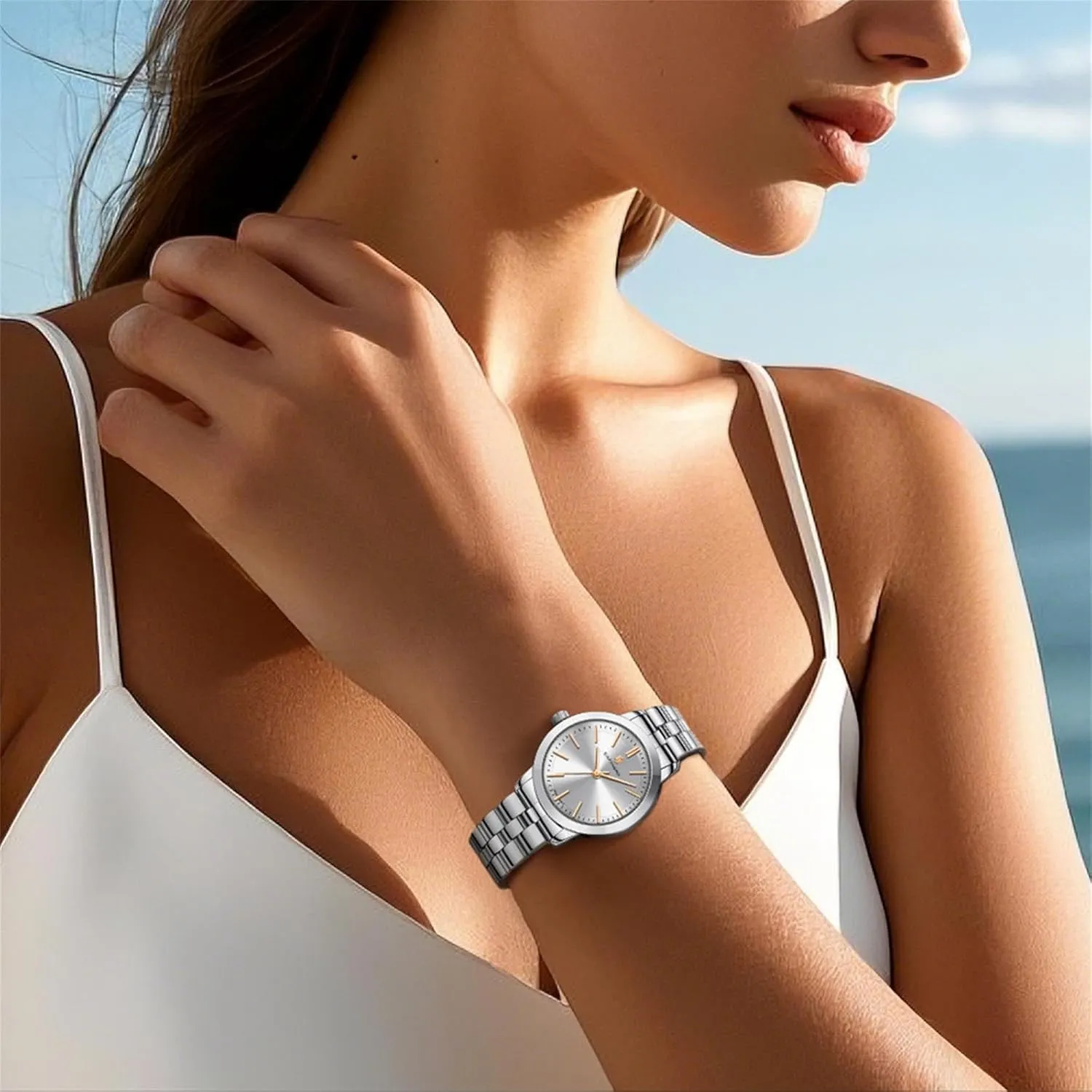 SAPPHERO Wrist Watch for Women Luxury Ladies Watches Women's Bracelet Watch Small Stainless Steel Analog 5ATM Waterproof Watches for Women