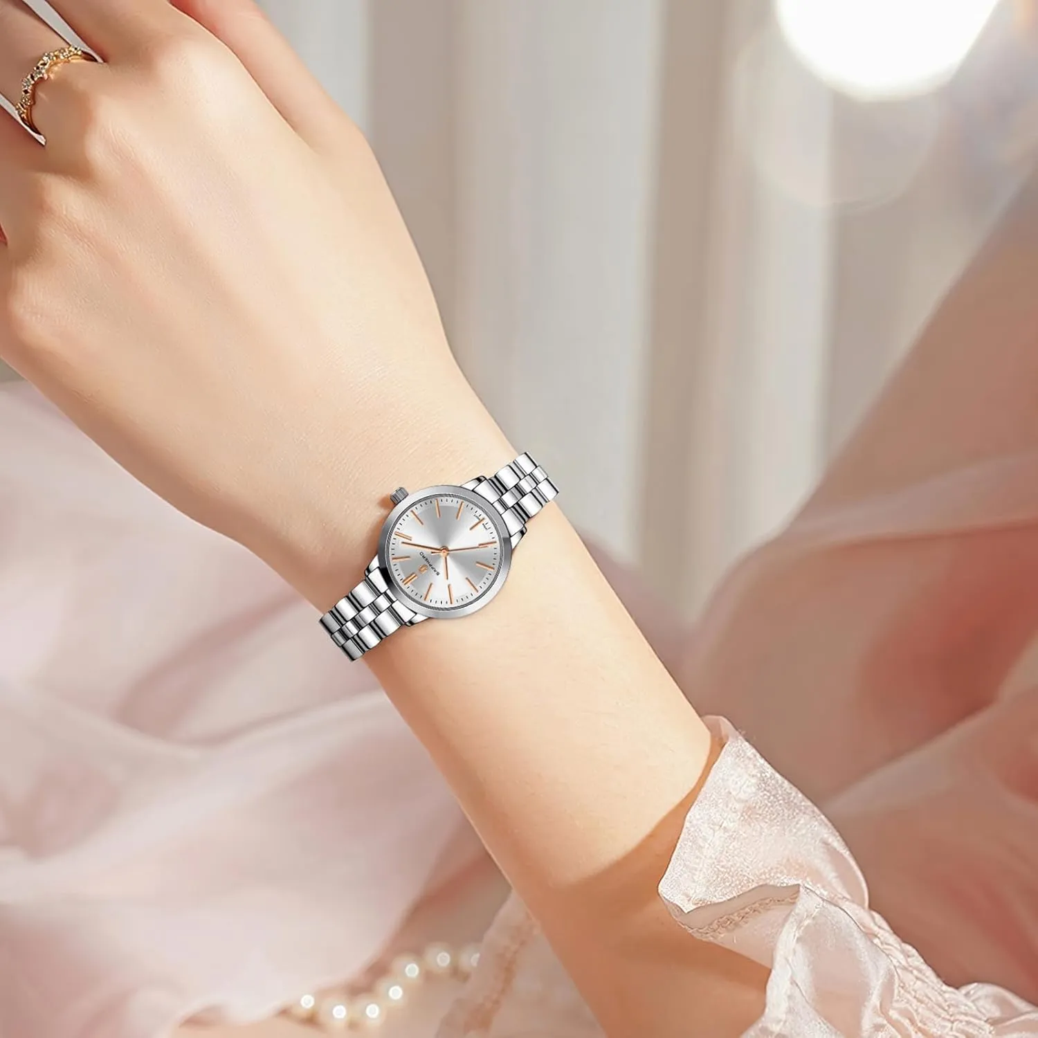 SAPPHERO Wrist Watch for Women Luxury Ladies Watches Women's Bracelet Watch Small Stainless Steel Analog 5ATM Waterproof Watches for Women