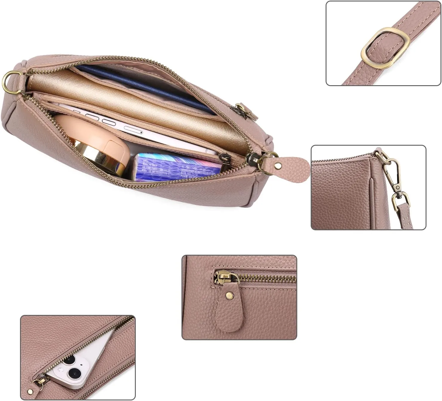 SENDEFN Sling Bag Crossbody Bags for Women Cross Body Purse Leather Fanny Pack Chest Bag for Travel