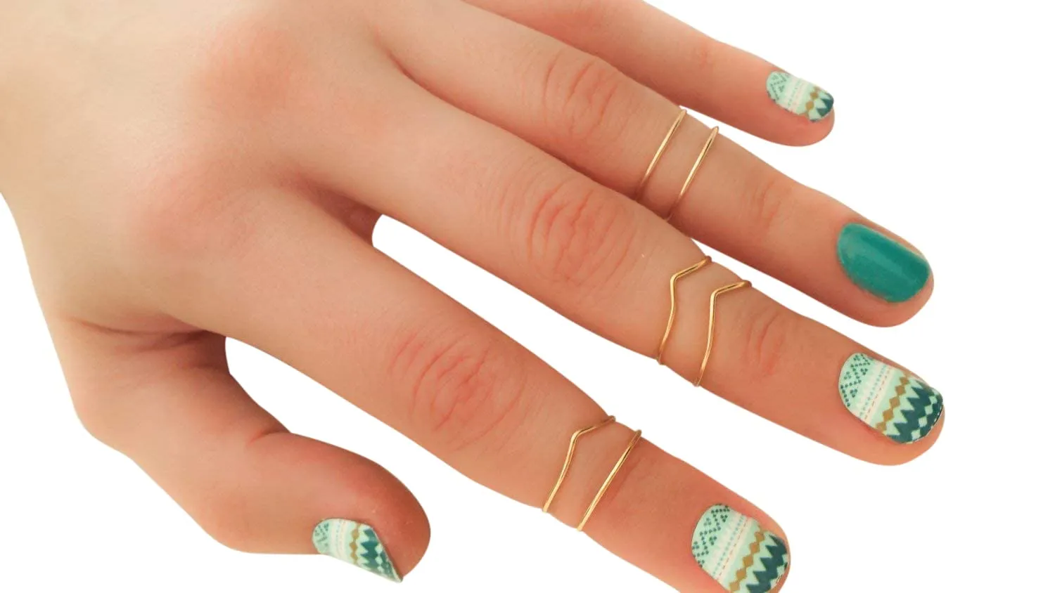 Set of Midi finger Rings Stackable Jewelry Cuff Adjustable Comfort Bands Knuckle Above Stacking Sterling Silver Gold Rose