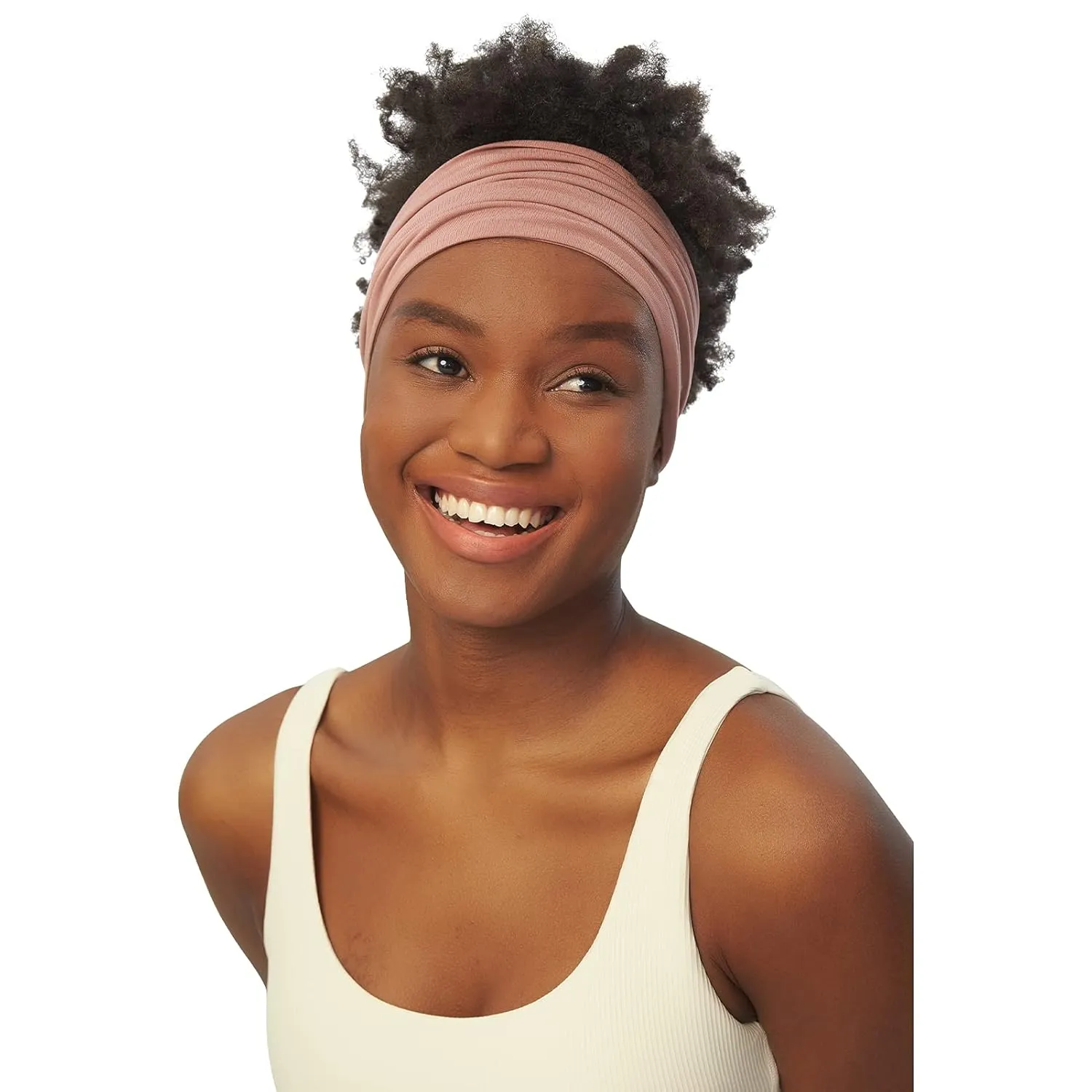 sissycos The Essential Headband, Women's Yoga Running Turban Headbands Knotted Bows Hair Bands Elastic Non Slip Wide Headwraps (Desert Rose)