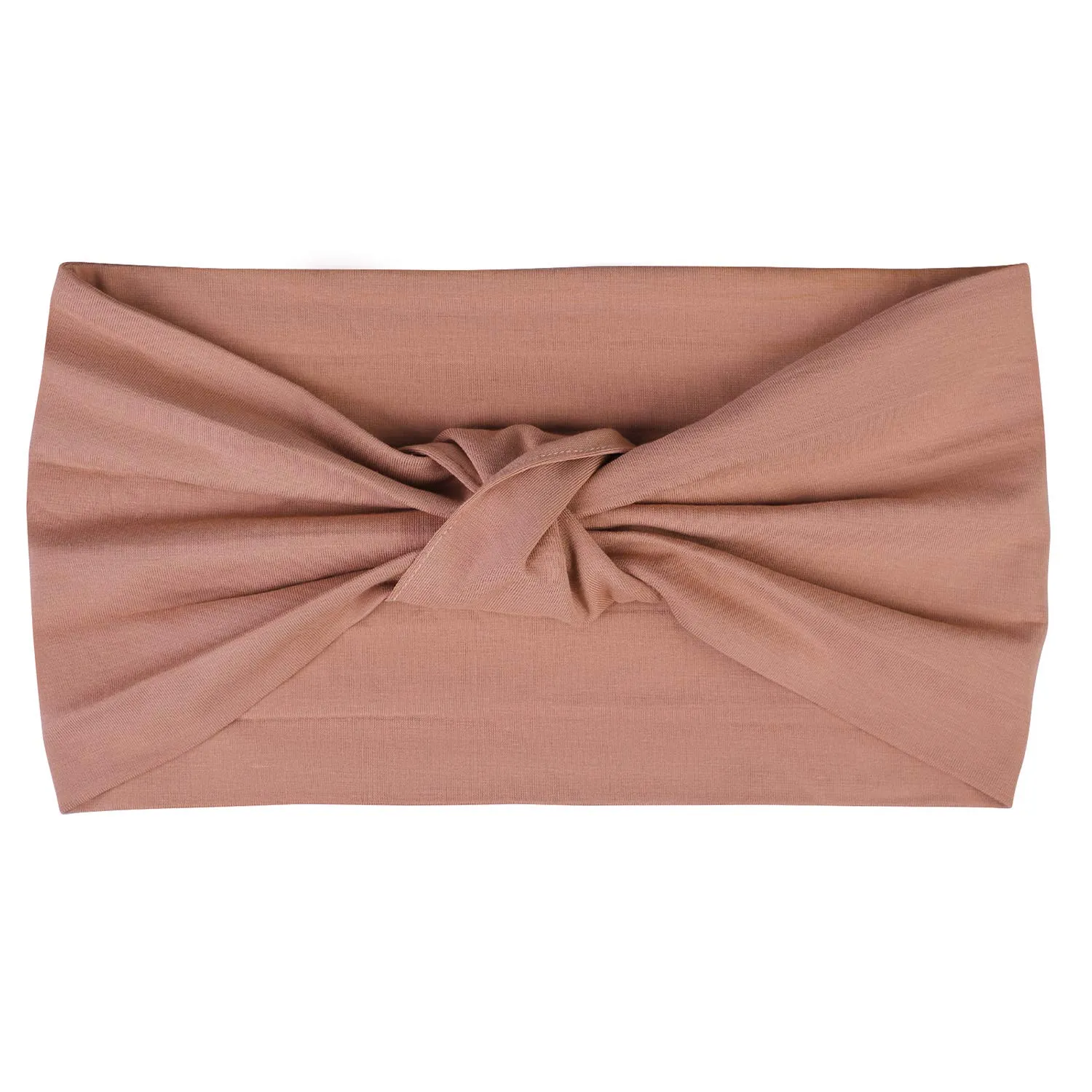 sissycos The Essential Headband, Women's Yoga Running Turban Headbands Knotted Bows Hair Bands Elastic Non Slip Wide Headwraps (Desert Rose)